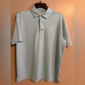 Callaway Light Teal Aqua Short sleeve Golf Performance Polo Shirt size small